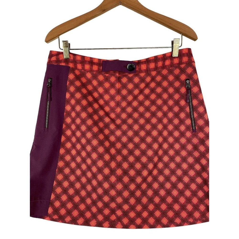 Cutter & Buck Annika Women’s Golf Skort Size 10 Orange & Maroon Lightweight - Picture 2 of 12